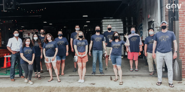 Portland Webworks staff wearing masks