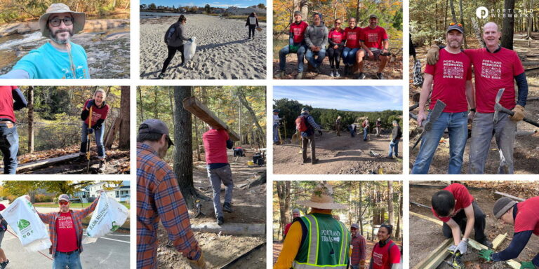 Collage of photos from PWW Gives Back Day on October 24, 2025