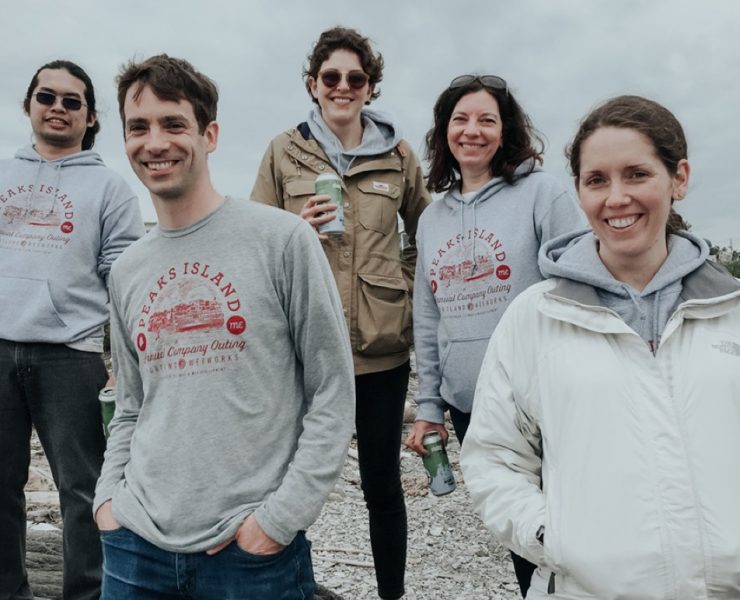 Portland Webworks staff on Peaks Island